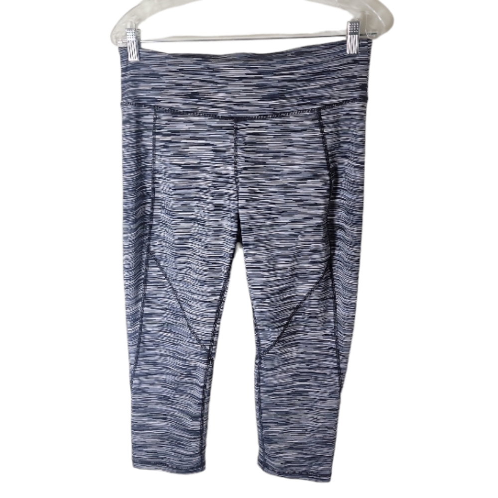 Tek Gear dry tek leggings gray white space dye cropped athletic women's size L